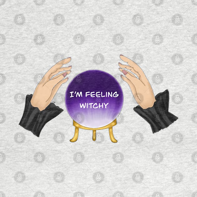 Feeling Witchy - Purple Magic Globe with Witch Hands by Susy Maldonado illustrations